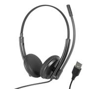 iggual Auriculares USB ENC 3030 con Cancelación de Ruido- Micrófono con Control en Cable, Volumen y Silencio, Diadema Ajustable - Compatibles con Windows, Mac, Android y Linux, Plug & Play