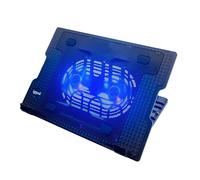 iggual - Base Refrigeradora Portátil de hasta 17” con 2 Ventiladores Silenciosos, Base Ajustable y Antideslizante con 4 Alturas y Luz LED Azul, Incluye Cable USB-A (RP2V17A)