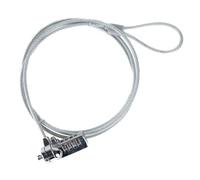 iggual -Cable De Seguridad Kensington Para Portátil Y Monitor 1,5 M, Cierre De Combinación De 4 Dígitos, Cable De Acero Galvanizado De 4 Mm, Antirrobo Universal Para Dispositivos Con Ranura Kensington