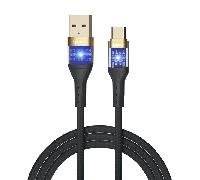 Iggual cable usb-a a tipo c 3a 100 cm trenzado led