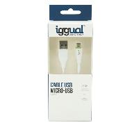 iggual cable usb-amicro-usb 100 cm blanco