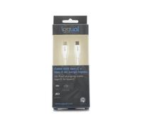 iggual - Cable USB-C/USB-C 100 cm blanco Q3.0 3A