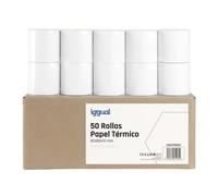 iggual - Rollo de Papel Térmico 80x80x13 para Ticket Impresora Tpv, Caja Registradora, Epos. El papel no Contiene Bisphenol A (BPA), Pack: 50 Unidades.