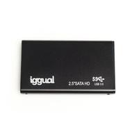 iggual Caja Externa para Disco Duro 2,5” SATA I/II/III - USB 3.0 hasta 5 Gbps, Carcasa de Aluminio Ultrafina, Plug & Play, sin Alimentación Externa, Negra