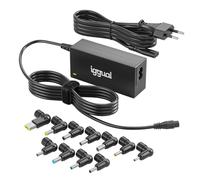 iggual Cargador Universal 65W para Portátil- 11 Conectores DC Intercambiables, Adaptador AC/DC Compacto, Selección Automática Voltaje, Compatible con HP DELL ASUS Lenovo Acer Toshiba ..(CUA-11T-65W)