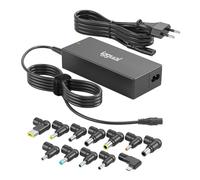iggual Cargador Universal 90W para Portátil - 11 Conectores DC +1 Conector USB-C Intercambiables, Selección Automática de Voltaje, Compatible con HP, DELL, Lenovo, ASUS, Acer, etc.(CUA-C-12T- 90W)