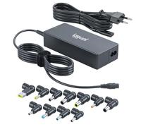 iggual Cargador Universal 90W para Portátil - 11 Conectores DC Intercambiables, Alimentación AC/DC, Selección Automática Voltaje, Compatible: HP, DELL, ASUS, Lenovo, Toshiba, Acer... (CUA-11T-90W)