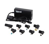 iggual - Cargador Universal Automático 65W, para Ordenadore Portátil. - 7 Conectores DC + 1 USB Tipo C - Compatible: Toshiba, Lenovo, ASUS, HP, Samsung,Toshiba… y moviles, Tablets... (CUA-8T-65W)