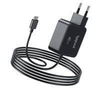 iggual Cargador USB-C PD 45W para Portátil, Smartphone y Tablet - Carga rápida Power Delivery - Cable USB-C 1,8 m Integrado - Compatible con Apple, Android - Protección OCP/OVP/SCP/OTP - Negro