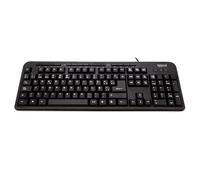 iggual - Teclado USB 105 Teclas + 15 Multimedia - CK-BASIC-120T - Escritura Silenciosa y de Perfil Bajo - Resistente a Salpicaduras - Plug & Play - Ideal para Oficina, Teletrabajo y Estudio - Negro