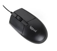 iggual COM-BASIC3-800DPI ratón óptico con cable negro
