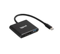 iggual - Conversor adaptador USB-C 3 en 1 a HDMI / USB 3.0 / USB-C PD 100w 18cm