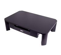 iggual - Elevador de Monitor con Cajón, Soporte Portátil y Ajustable para Escritorio, 2 Alturas (10-13 cm), Superficie 48x30 cm, Antideslizante, hasta 20 kg