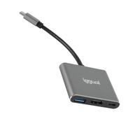 iggual Hub 3 en 1 - Dispone de USB- A 3.0, HDMI (4K@30Hz) y USB-C PD. - Carga Rápida hasta 100W - Transferencia Datos hasta 5 Gbit/s. - Compatible con Mac OS, Windows, Linux- Color Metalizado