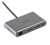 iggual hub c 8 en 1 2xhdmi 2xusb 2xsd rj45 pd100w