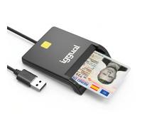 iggual Lector de Tarjetas DNI, SIP e ID USB 2.0- Conexión USB -Lector de DNI Electrónico Inteligente Compatible con DNI 4.0- Compatible con Windows, macOS y Linux- Cable 1,2 m- Negro