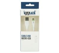 iggual - IGG316931 cable USB USB 2.0 1 m USB A Micro-USB A Blanco