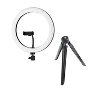 Iggual kit aro luz led 10' + mini trípode 19 cm