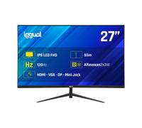 iggual Monitor 27" FHD IPS 120Hz 1ms sin marco 1920x1080 99% sRGB Altavoces integrados HDMI/DP/VGA