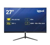 iggual - Monitor Full HD de 27 Pulgadas, Pantalla LED con Panel IPS, Monitor con Marco Ultra Fino 1920x1080 (FHD), 120 Hz y Tiempo de Respuesta de 1ms, Conexión VGA Estándar y HDMI