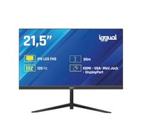 iggual - Monitor Full HD de 21,5 Pulgadas, Pantalla LED con Panel IPS, Monitor con Marco Ultra Fino 1920x1080 (FHD), 120 Hz y Tiempo de Respuesta de 1ms, Conexión VGA Estándar y HDMI 1.4 (ML21S)