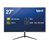 iggual - Monitor Full HD de 27 Pulgadas, Pantalla LED con Panel IPS, Monitor con Marco Ultra Fino 1920x1080 (FHD), 120 Hz y Tiempo de Respuesta de 1ms, Conexión VGA Estándar y HDMI