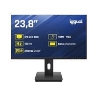 iggual- Monitor Giratorio 24" Pantalla IPS LED Pivotante - Resolución Full HD 100 Hz. - Formato 16:9, Ajustable en Altura. Rotación 45º / Giro 90 º e Inclinación 15ª a +20º (54,1x31,2x4,7 cm) ML24FA