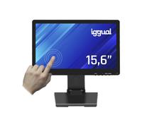 Monitor táctil iggual 15.6″ HD+ Capacitivo LCD 75Hz Negro VGA HDMI USB Windows/Linux