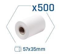iggual Pack 500 rollos papel térmico datáfono 57x35 mm