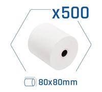 iggual Pack 500 rollos papel térmico sin BPA 80x80mm