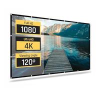 iggual - Pantalla de Proyección 120" Pulgadas- Plegable- Antiarrugas- Formato Panorámico 16:9 - Ángulo de Visión 120º -Apta para Proyector y Retroproyector- Medidas 265 x 149 cm