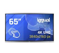iggual Pantalla interactiva táctil ORCHID 65"- Smart Board - DLED 4K - Procesador 8 núcleos A55 - RAM 4GB+ROM 32 GB. SO - Android 14 - Pizarra digital, Oficina y aula - Trasferencia inalámbrica datos.