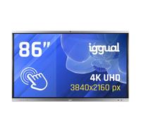 iggual Pantalla interactiva táctil Orchid 86" con Webcam -Micrófonos Integrados. Smart Board.-DLED 4K -Procesador 8 núcleos A55 - RAM 4GB+ROM 32 GB. SO - Android 14 - Pizarra Digital, Oficina y Aula.