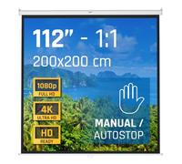 iggual Pantalla de proyección mural PSIMS200 – 200x200 cm – Manual