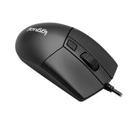 iggual Ratón Óptico COM-BUSINESS2-2400DPI -Ajustable de 800 a 2400 dpi, con Cable USB, Mousse Ergonómico Ambidiestro, 4 Botones, Rueda de Desplazamiento, Plug & Play, Compatible Windows macOS Linux