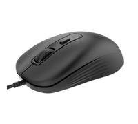 iggual Ratón USB OFFICE-ESSENTIAL-4D 2400 dpi - Mouse Óptico Ergonómico Ambidiestro con 4 Botones, Cable 1,5 m, Plug & Play, Compatible Windows Mac Linux Android - Negro