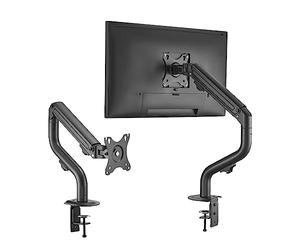 iggual Soporte Articulable Pinza Monitor 17" - 32" SPMP01 - Sujeción Pantalla, Compatible Pantallas Curvas, Ajustable: Altura - Inclinación - Rotación - Giro, VESA 75x75mm a 100x100mm (Peso Máx 8 Kg)