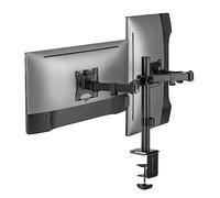 iggual Soporte Articulable Pinza para 2 Monitores 17" - 32" SPM02 - Ajustable: Altura Máx 407mm - Inclinación ± 45º - Rotación ± 180º - Giro ± 90º, VESA 75x75mm a 100x100mm (Peso Máx 9 Kg por Brazo)