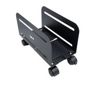 iggual -Soporte para CPU Ajustable.-Soporte Torre Ordenador Bajo Escritorio.-Soporta hasta 10kg, Metálico. -Soporte PC con Ruedas, 2 Ruedas con Función de Bloqueo y 2 Ruedas Direccionales-Negro SOP2