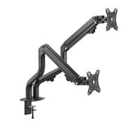 Iggual IGG318263 Pro - Soporte para dos monitores con pinza 17" a 32"