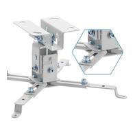 Iggual STP01 - Soporte Proyector Techo de Color Blanco para Distancia Agujeros de 370 mm MAX hasta 25 Kilos