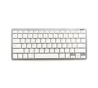 iggual Teclado Bluetooth Slim TKL con 78 Teclas, Conexión Inalámbrica de 2 Canales, Ultra-Silencioso y Ligero, Compatible con Windows, macOS y Android - Color Plata