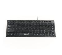 iggual Teclado USB Compacto TKL Slim con 83 Teclas, Ultra-Silencioso, Diseño Delgado y Ligero, Plug & Play, Ideal para Oficina, Teletrabajo y Espacios Reducidos - Negro