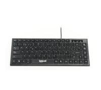 iggual Teclado USB Compacto TKL Slim con 83 Teclas, Ultra-Silencioso, Diseño Delgado y Ligero, Plug & Play, Ideal para Oficina, Teletrabajo y Espacios Reducidos - Negro