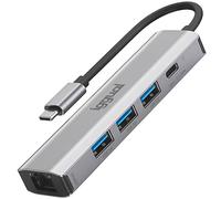 Iggual hub tipo c 5 puertos 3xusb + rj45 + tipo c
