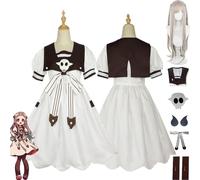 IGHSNZUH Disfraz de Anime Yashiro Nene, Disfraz de Hanako Kun, Conjunto Completo de Uniforme de Hanako Kun, Traje de Fiesta de Carnaval de Halloween con Peluca de Tocado(S)
