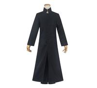 IGHSNZUH Matrix Neo Cosplay Traje Chaqueta Negro Largo Gabardina for Halloween(M)