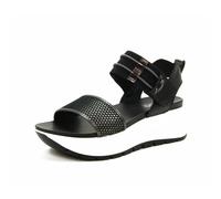 Igi&Co D.Sirena, Sandalias con cuña Mujer, Negro Gris Oscuro, 41 EU