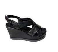 IGI&Co Sandalia de cuña de napa negra, Negro , 38 EU