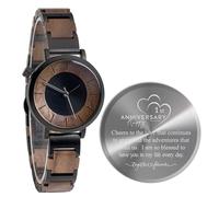 Igiftu 1 aniversario de un año para mujeres, primer aniversario de boda, recuerdo para esposa o novia, regalos de matrimonio de aniversario de papel para ella, Marrón, Primer aniversario